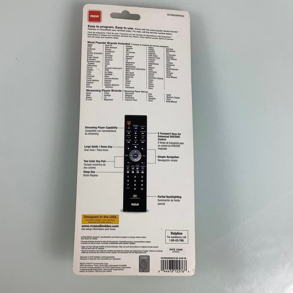 RCA Universal Remote RCR003RWDZ NEW - Picture 2 of 5